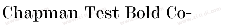 Chapman Test Bold Co字体转换